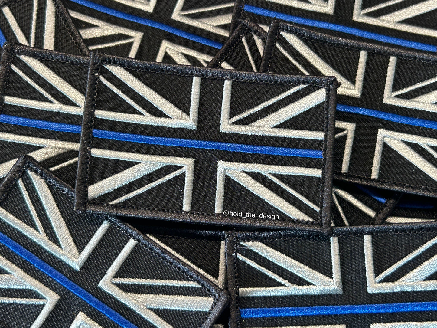 Regular Thin Blue Line UK Flag - Black & White