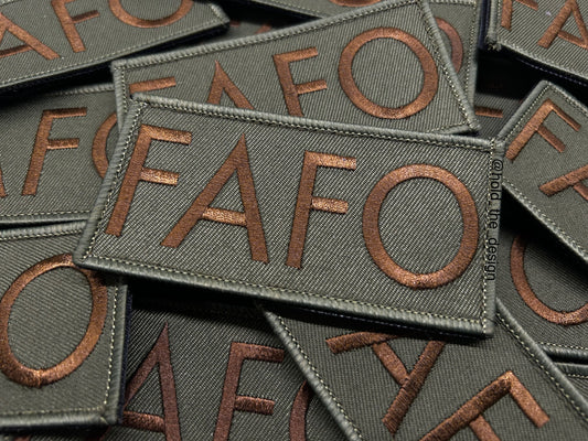 FAFO Khaki Green & Brown Patch