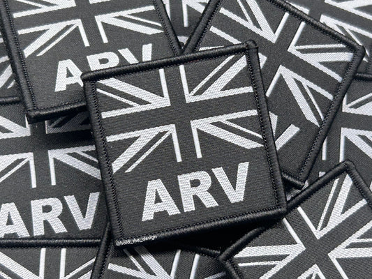 UK Flag ARV Police 5x5cm - Grey
